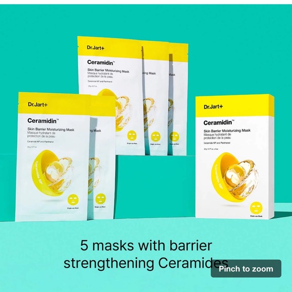Dr. Jart+ Ceramidin Skin Barrier Moisturizing Mask 5 Pack Value Set - Picture 6 of 9